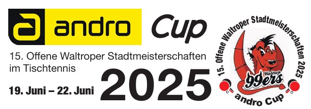 15. Offene Waltroper Stadtmeisterschaften – andro Cup in 2025 vom 19. – 22. Juni 2025